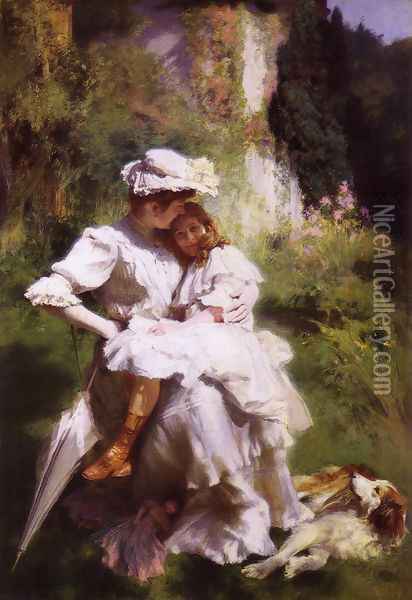Tendresse Maternelle (Maternal Tenderness) Oil Painting - Emile Friant