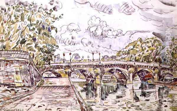 The Pont Neuf, Paris, 1927 Oil Painting - Paul Signac