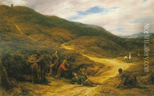 Over The Heath Oil Painting - William Linnell