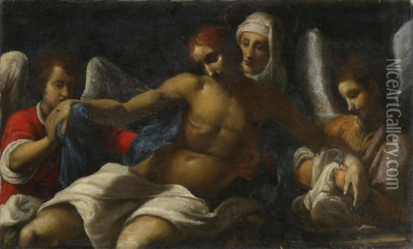 Beweinung Christi Oil Painting - Giacomo Cavedone