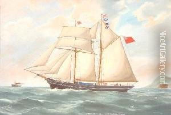 Ship Portrait - Florence Vivian Of Truro, J.a. Phillips Master Oil Painting - Reuben Chappell Of Poole
