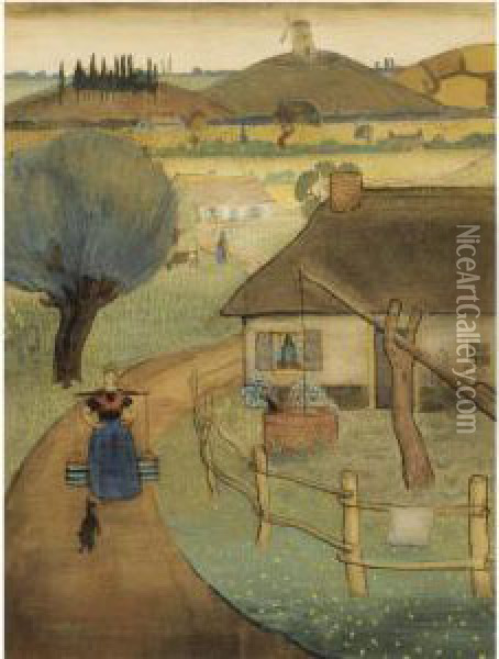 French Landscape Oil Painting - Jan Verkade