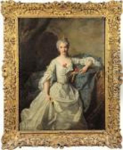 Portrait De Madame Larcher En Ceres Oil Painting - Hyacinthe Rigaud