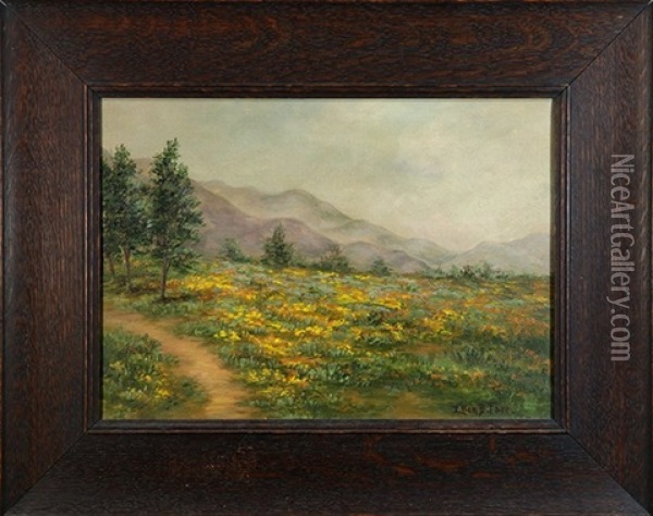 California Wildflowers Oil Painting - Ellen Francis Burpee Farr