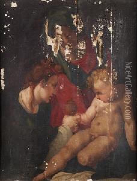 The Madonna And Child With Saint Mary Magdalen Oil Painting - (Jacopo Carucci) Pontormo