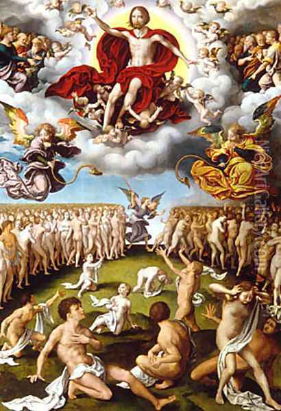 The Last Judgment ca 1520 Oil Painting - Joos Van Cleve