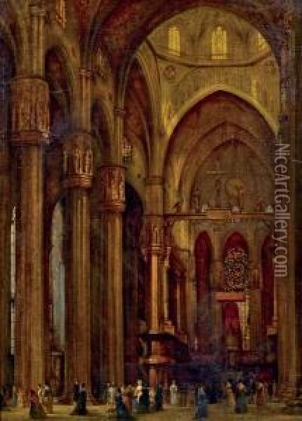 Kircheninneres Oil Painting - Franz Alt