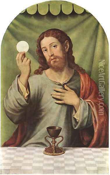 Christ with the Chalice 2 Oil Painting - Juan De (Vicente) Juanes (Masip)