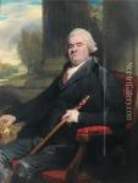 Portrait Of Sir Benjamin Truman Oil Painting - George Romney