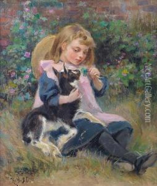 Friends Oil Painting - Ralph Hedley