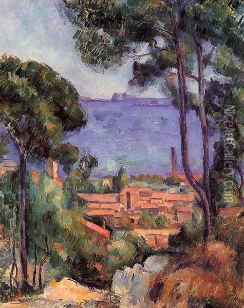 View Through The Trees Oil Painting - Paul Cezanne