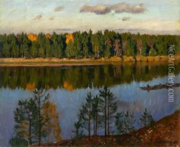 Autumn Oil Painting - Stanislaw Zukowski