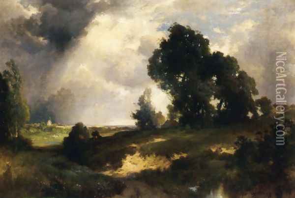 The Passing Shower Oil Painting - Thomas Moran