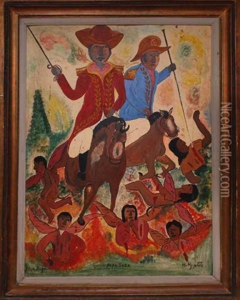 Haitian Oil Painting Oil Painting - Hector Hyppolite