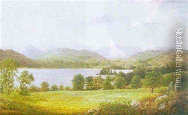 View Of Lake Windemere Oil Painting - John Glover