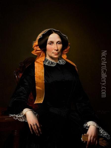 Vrouwenportret Oil Painting - Auguste Joseph Marie De Mersseman