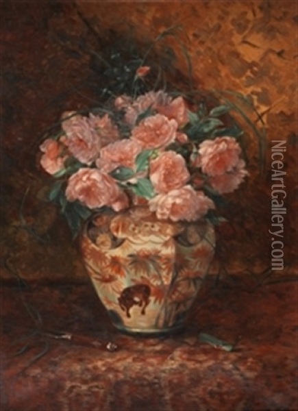 Jarron Con Flores Oil Painting - Francois Joseph Huygens