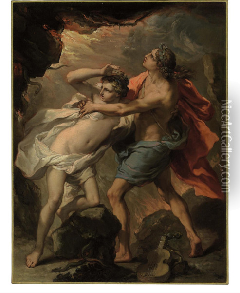 Orpheus And Eurydice Oil Painting - Gaetano Gandolfi