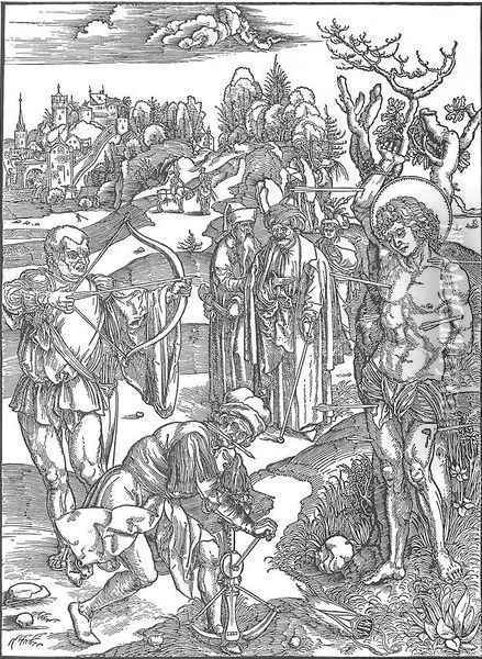 Martyrdom of St Sebastian Oil Painting - Albrecht Durer
