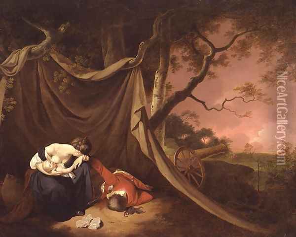 The Dead Soldier, c.1789 Oil Painting - Josepf Wright Of Derby