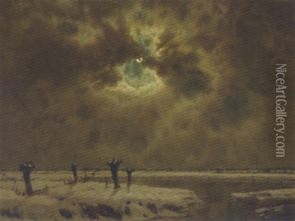 Clair De Lune Oil Painting - Arnold Marc Gorter