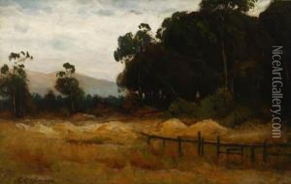 Haystacks
In A Landscape Oil Painting - Giuseppe Cadenasso