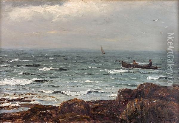 Rowing Out With The Creels Oil Painting - Joseph Henderson