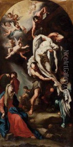 Kreuzabnahme Christi Oil Painting - Michelangelo Unterberger