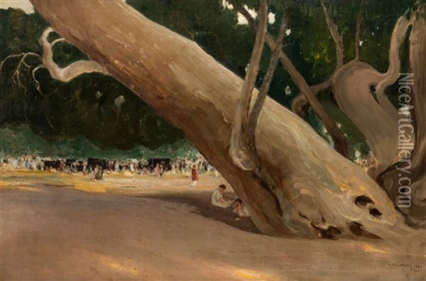 In The Shade Of Giants, California Oil Painting - Ivan Leonardovich Kalmykov