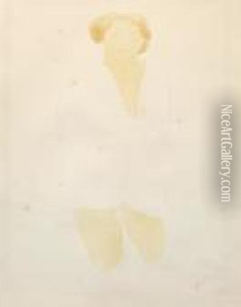 Kvinna I Vit Jacka Oil Painting - Auguste Rodin