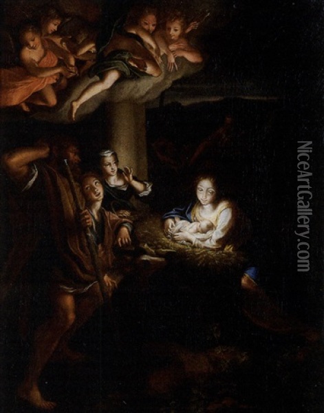 Adoracion De Los Pastores Oil Painting -  Correggio