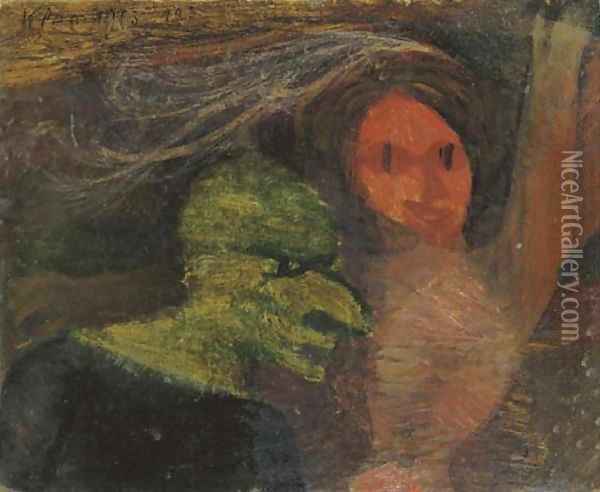 Alt und Jung (Grun und Rot) Oil Painting - Paul Klee