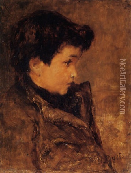 Portrait Of A Young Child Oil Painting - Nikolaus Gysis