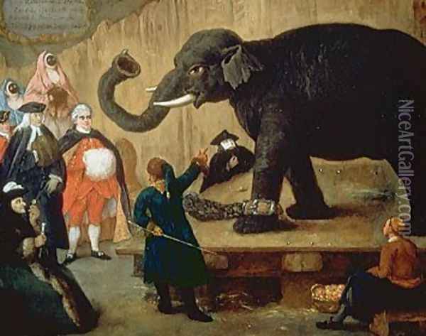 The Display of the Elephant Oil Painting - Pietro Longhi