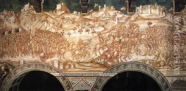 Victory of the Sienese Troops at Val di Chiana in 1363, 1364 Oil Painting - Lippo Di Vanni
