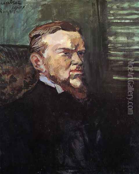 Portrait of Octave Raquin Oil Painting - Henri De Toulouse-Lautrec