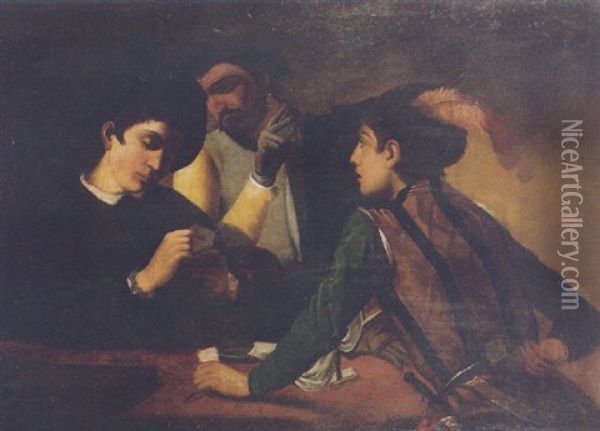 The Card Players Oil Painting -  Caravaggio