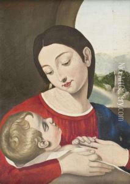 Madonna Con Bambino Oil Painting - Scipione Pulzone