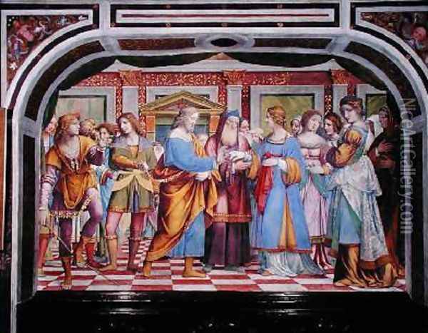 The Marriage of the Virgin 1525 Oil Painting - Bernardino Luini