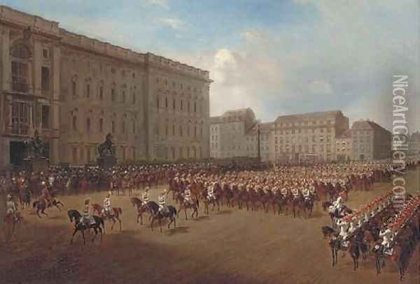 The horseguards parade Oil Painting - German School