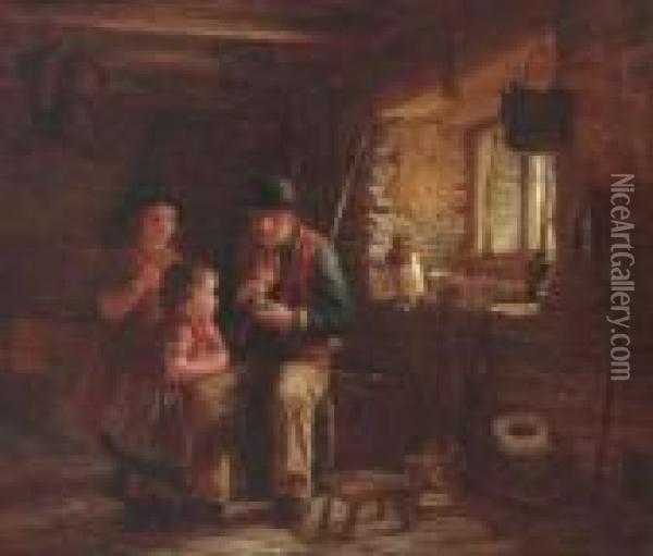 The Fisherman's Hut Oil Painting - William Hemsley