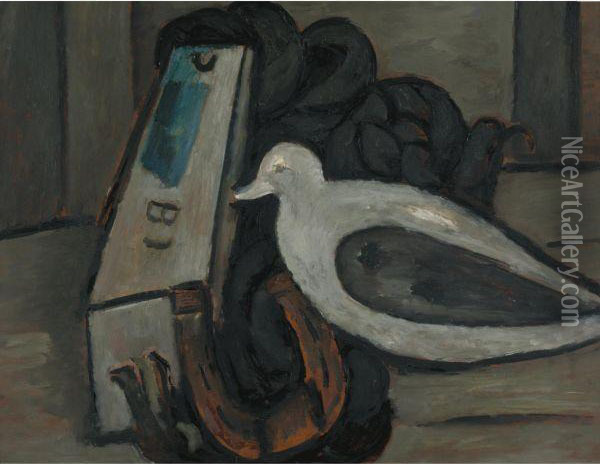 Duck Decoy With Buoy Oil Painting - Marsden Hartley