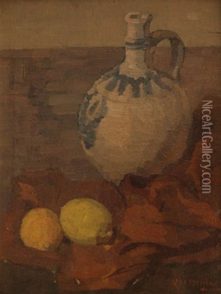 Stilleben Mit Zitronen Und Krug Oil Painting - George Hendrik Breitner