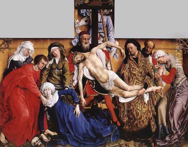 Deposition c. 1435 Oil Painting - Rogier van der Weyden
