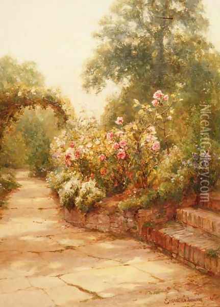 The Garden Steps Oil Painting - Ernst Walbourn