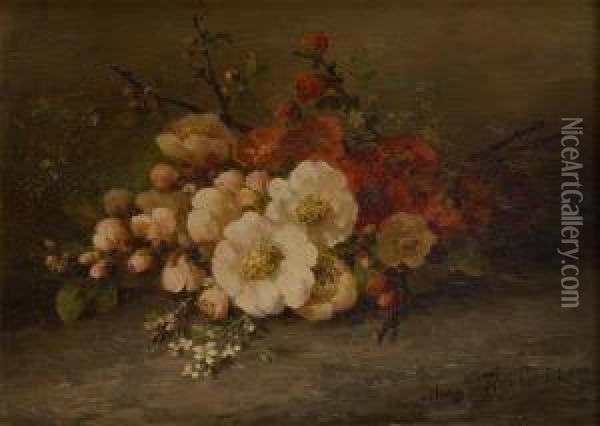 Jetee De Fleurs Oil Painting - Margaretha Roosenboom
