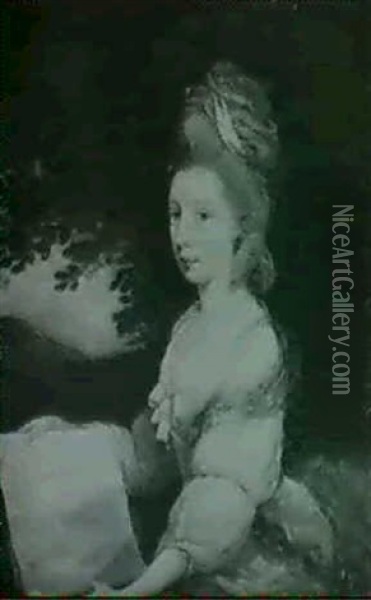 Portrait Of Princess Amelia Oil Painting - Maria Hadfield Cosway