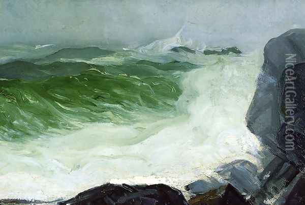 The Grey Sea Oil Painting - George Wesley Bellows