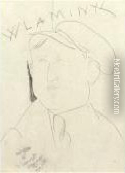 Portrait De Vlaminck Oil Painting - Amedeo Modigliani