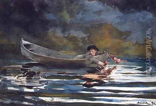 Hound and Hunter (sketch) Oil Painting - Winslow Homer